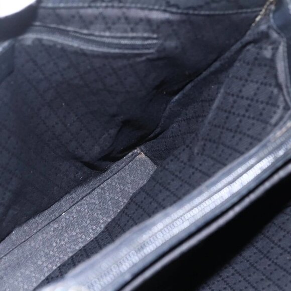 GUCCI Bamboo GG Canvas Hand Bag Black Silver 002 1010 3754 Auth 154446 - Picture 11 of 16